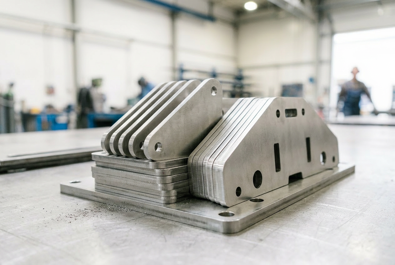 Waterjet cut metal sheets